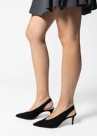 swatch_black suede lupin slingback pump heels