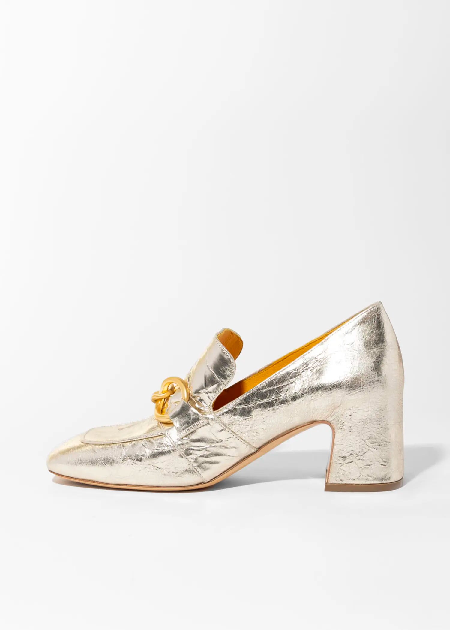 swatch_Platino Leather heeled loafer