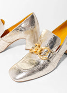 swatch_Platino Leather heeled loafer