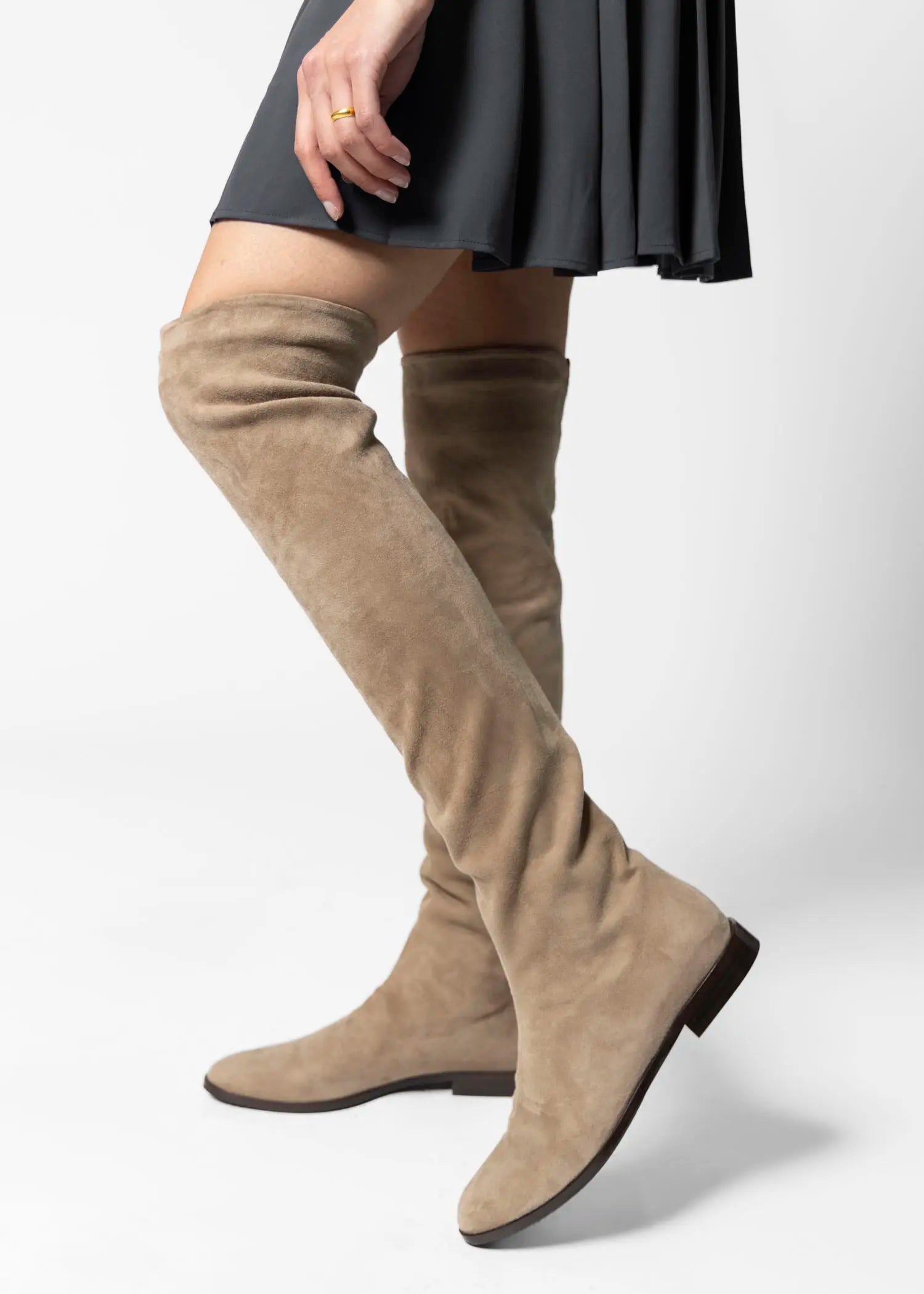 swatch_taupe suede over the knee suede boot boots