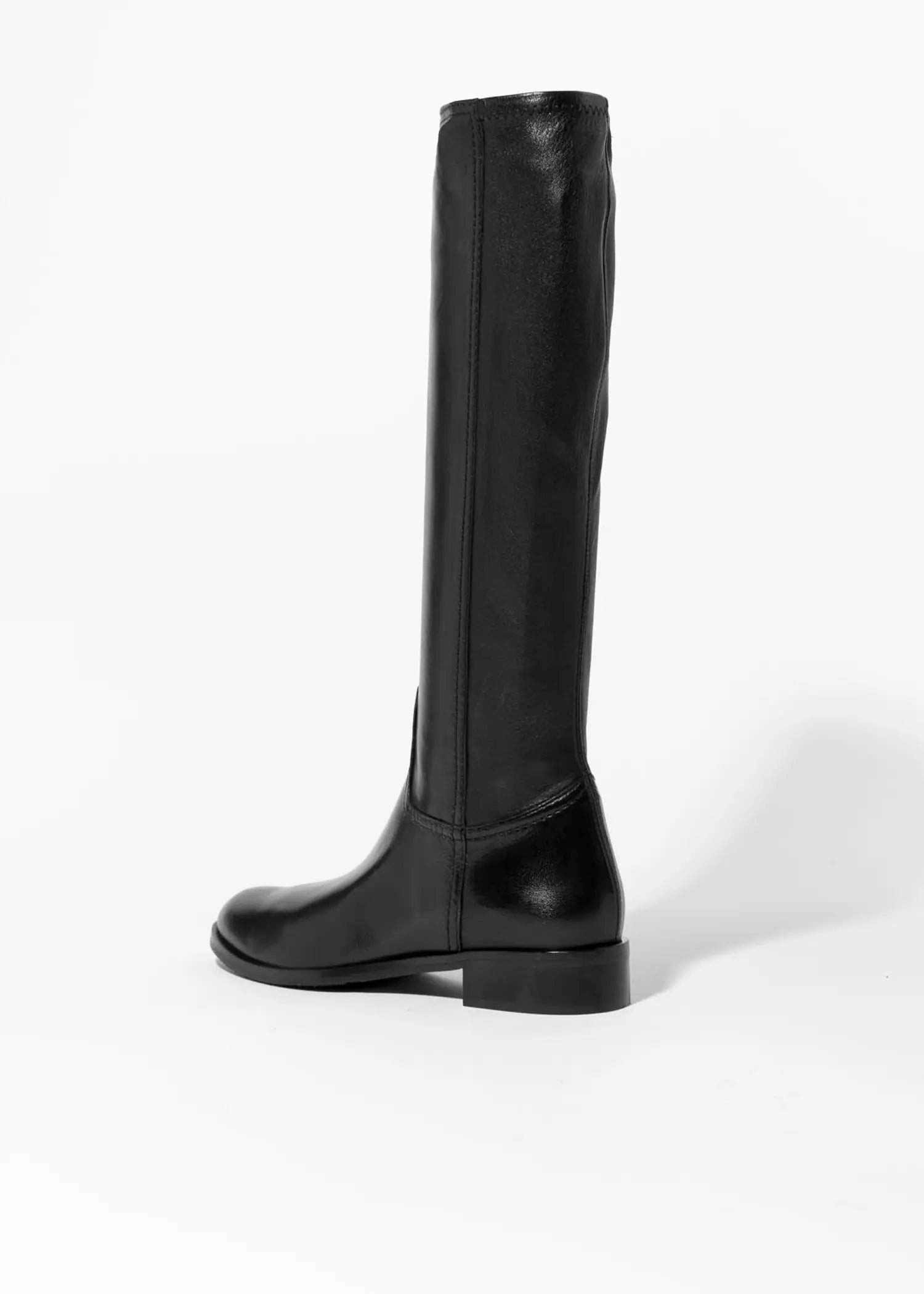 swatch_black leather leather riding boot boots