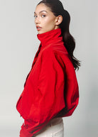 swatch_Red funnel neck windbreaker jacket