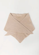 swatch_Beige wool knit triangle scarf