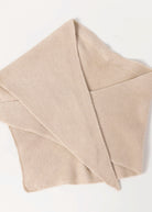swatch_Beige wool knit triangle scarf
