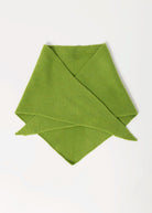 swatch_Green wool knit triangle scarf