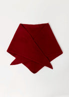 swatch_Red wool knit triangle scarf
