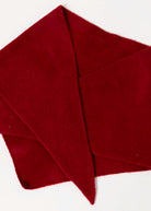 swatch_Red wool knit triangle scarf