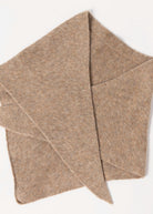 swatch_Brown wool knit triangle scarf