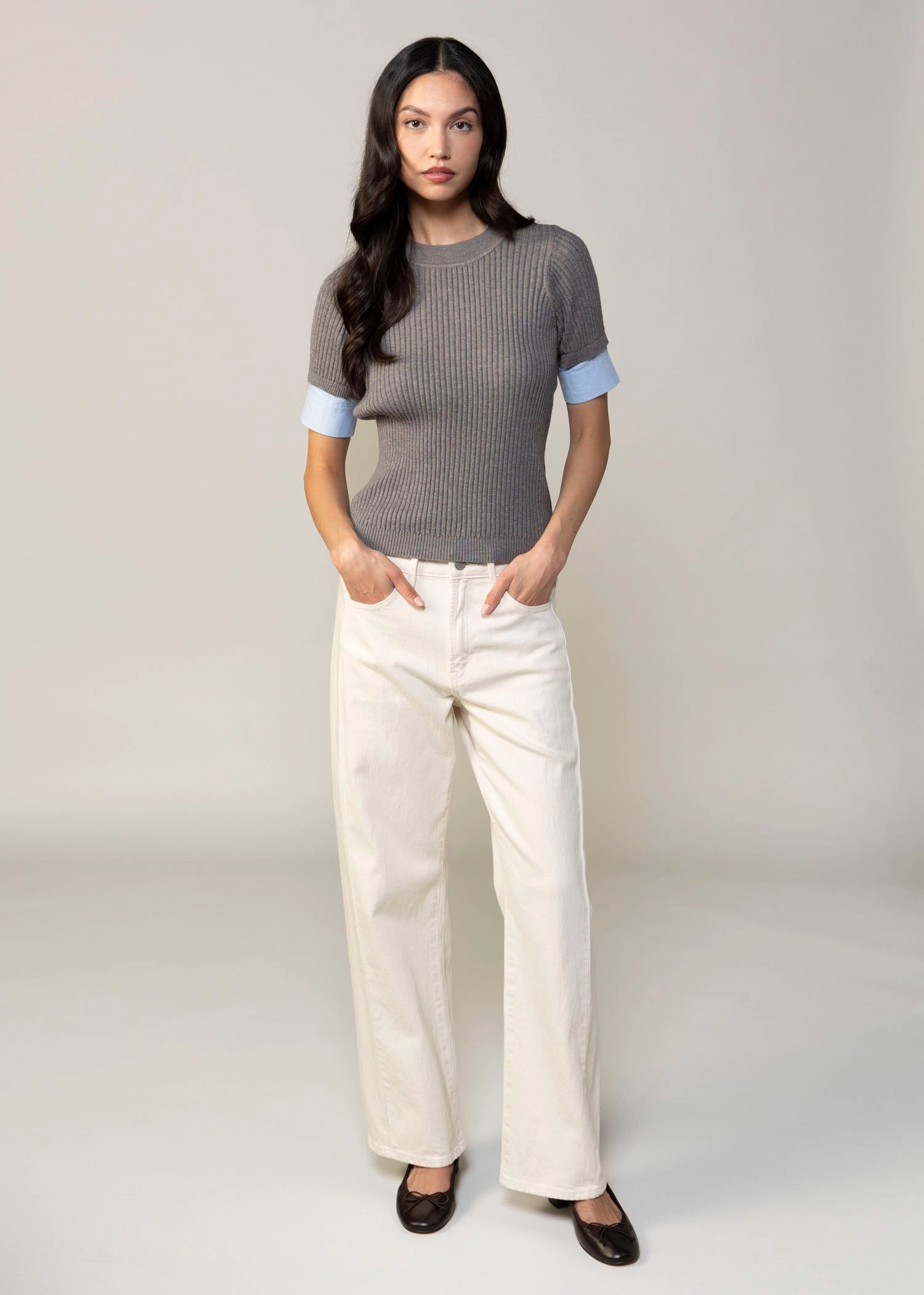 swatch_Grey central park west sienna contrast cuff sweater