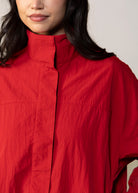 swatch_Red funnel neck windbreaker jacket