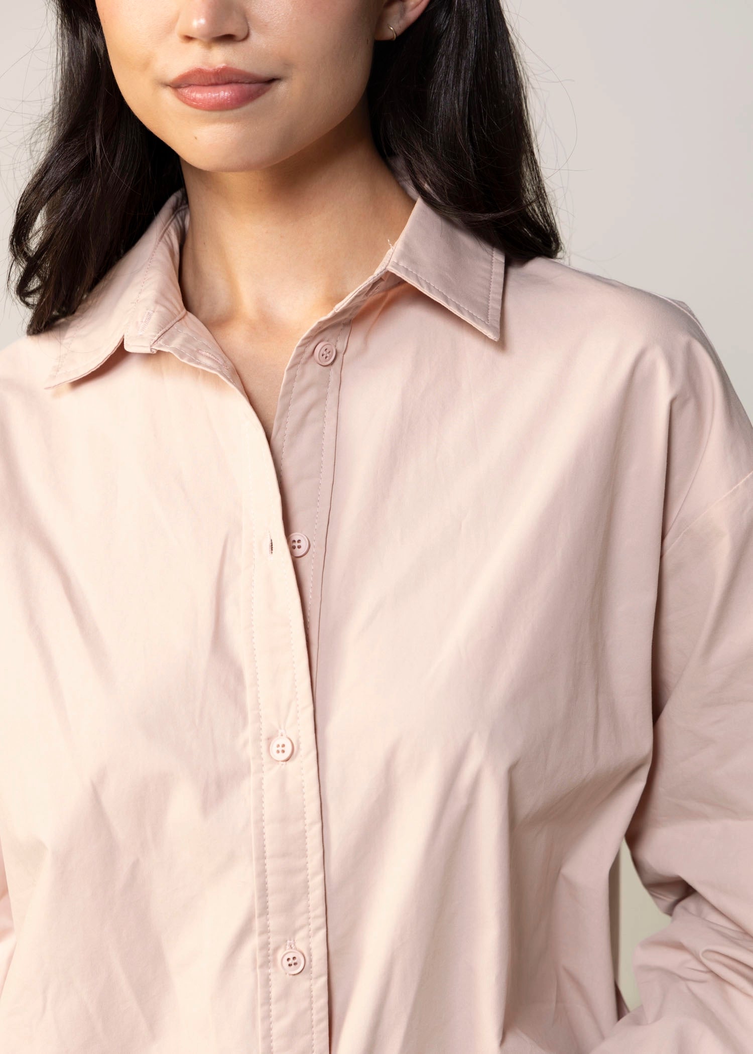 swatch_Pale Pink oversized button down shirt