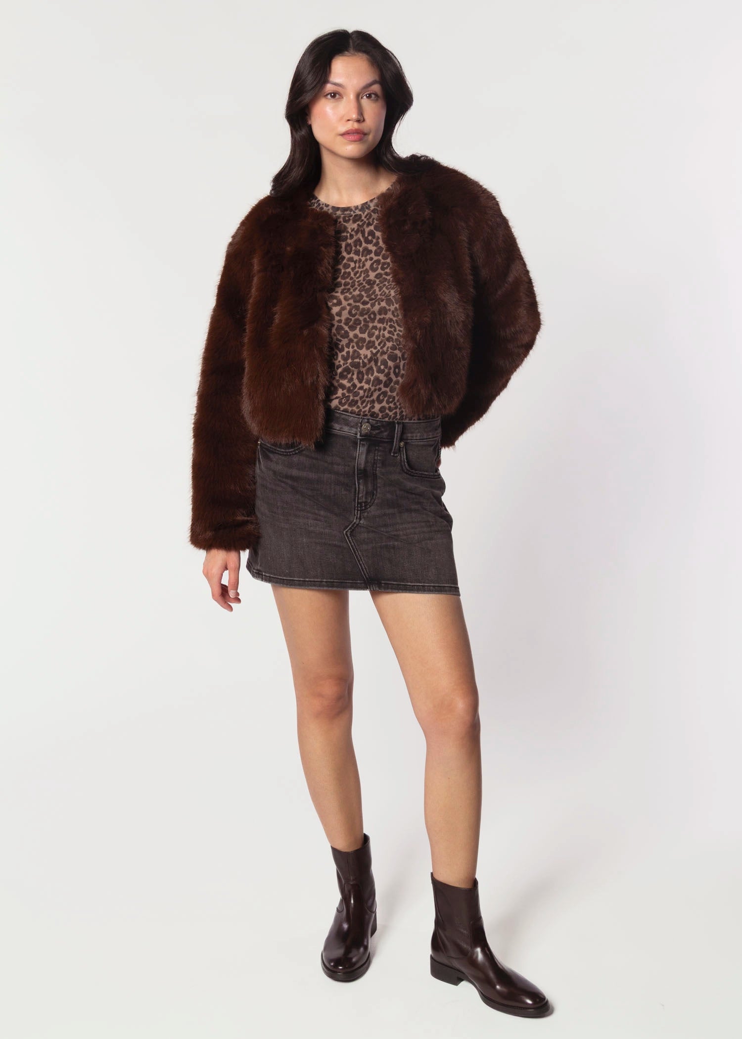 swatch_Brown Gala faux fur jacket jackets