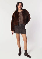 swatch_Brown Gala faux fur jacket jackets