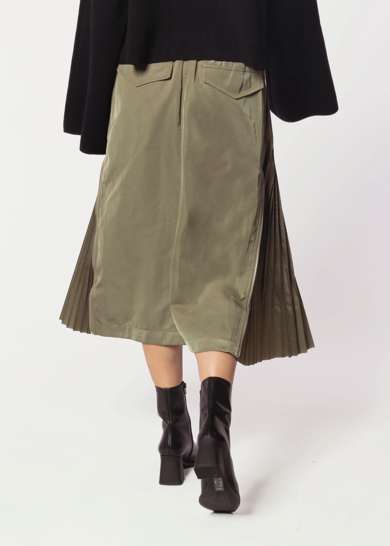 swatch_Olive jelani zipper skirt 