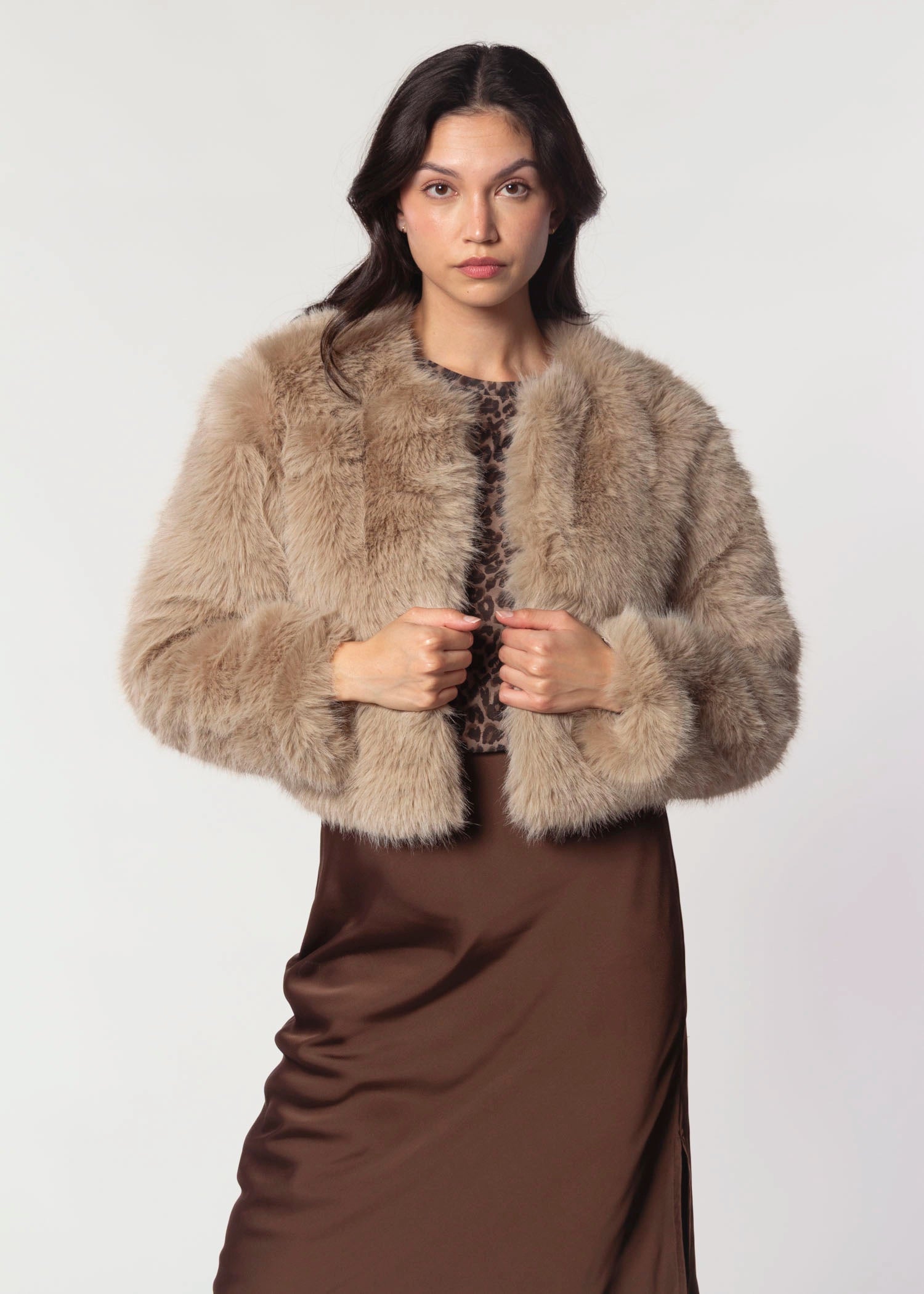 swatch_Sand prime asset faux fur jacket