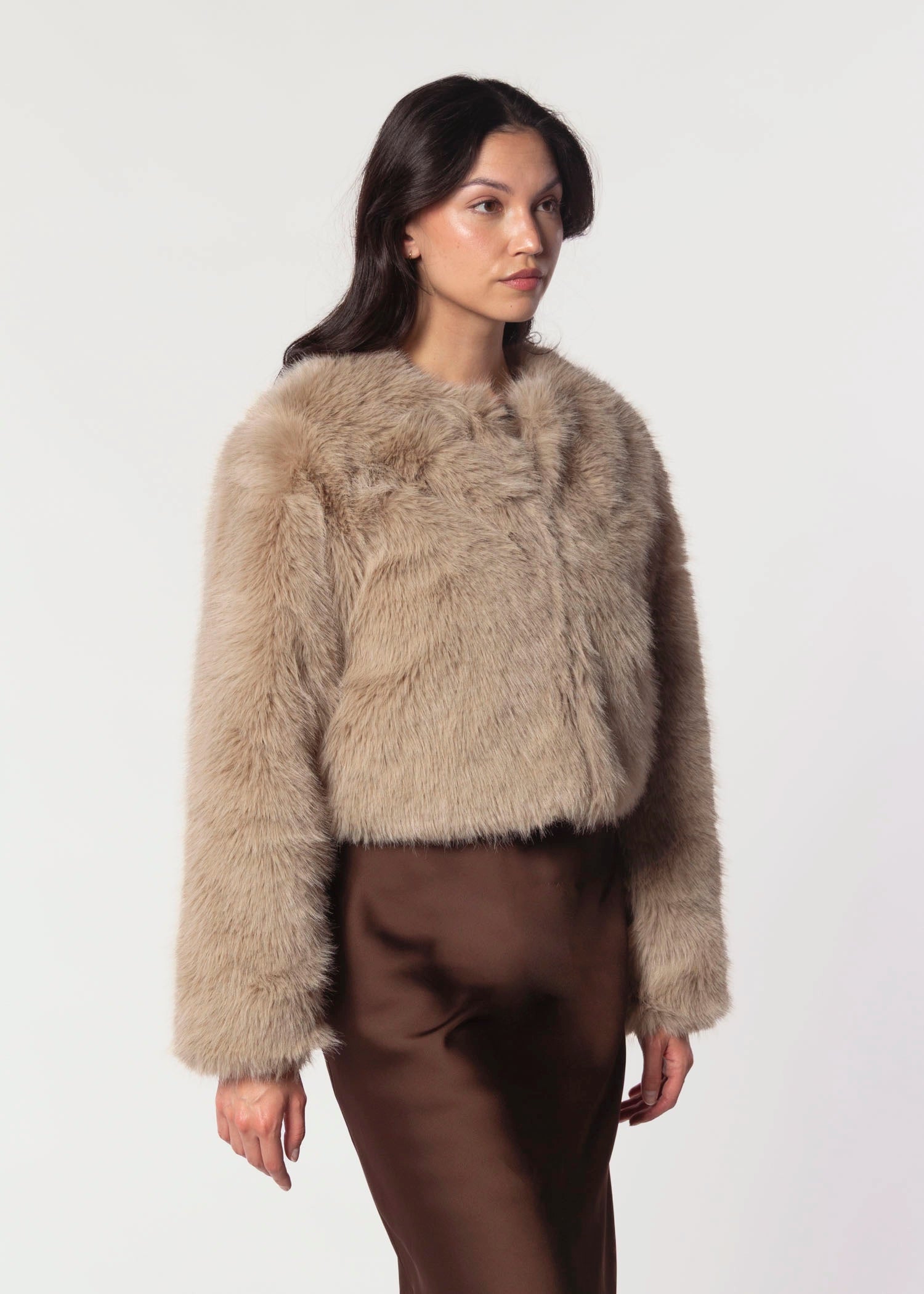 swatch_Sand prime asset faux fur jacket