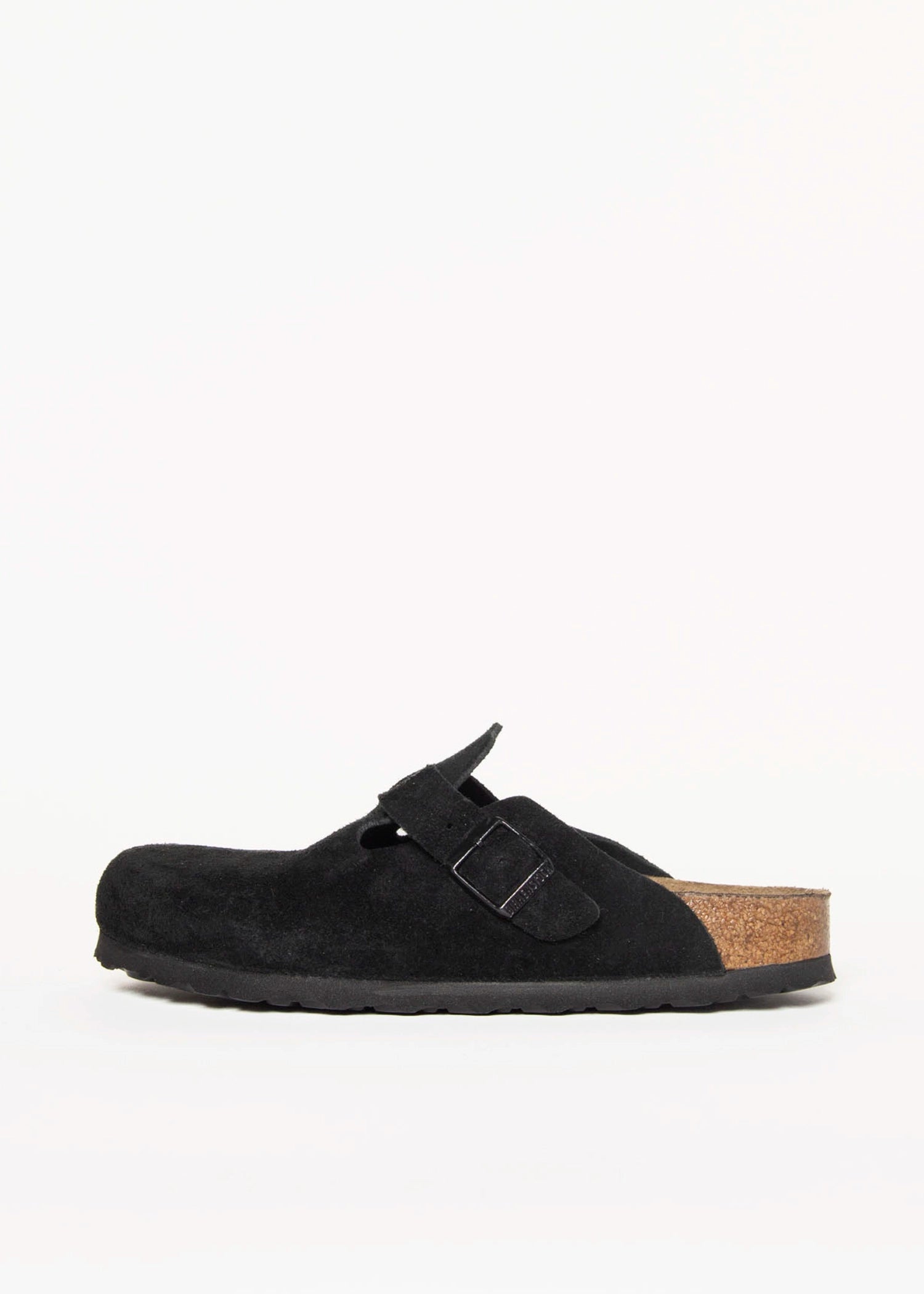 swatch_Black suede boston clog clogs