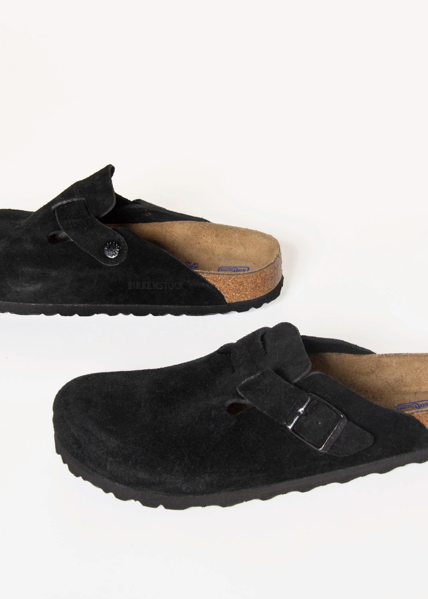 swatch_Black suede boston clog clogs