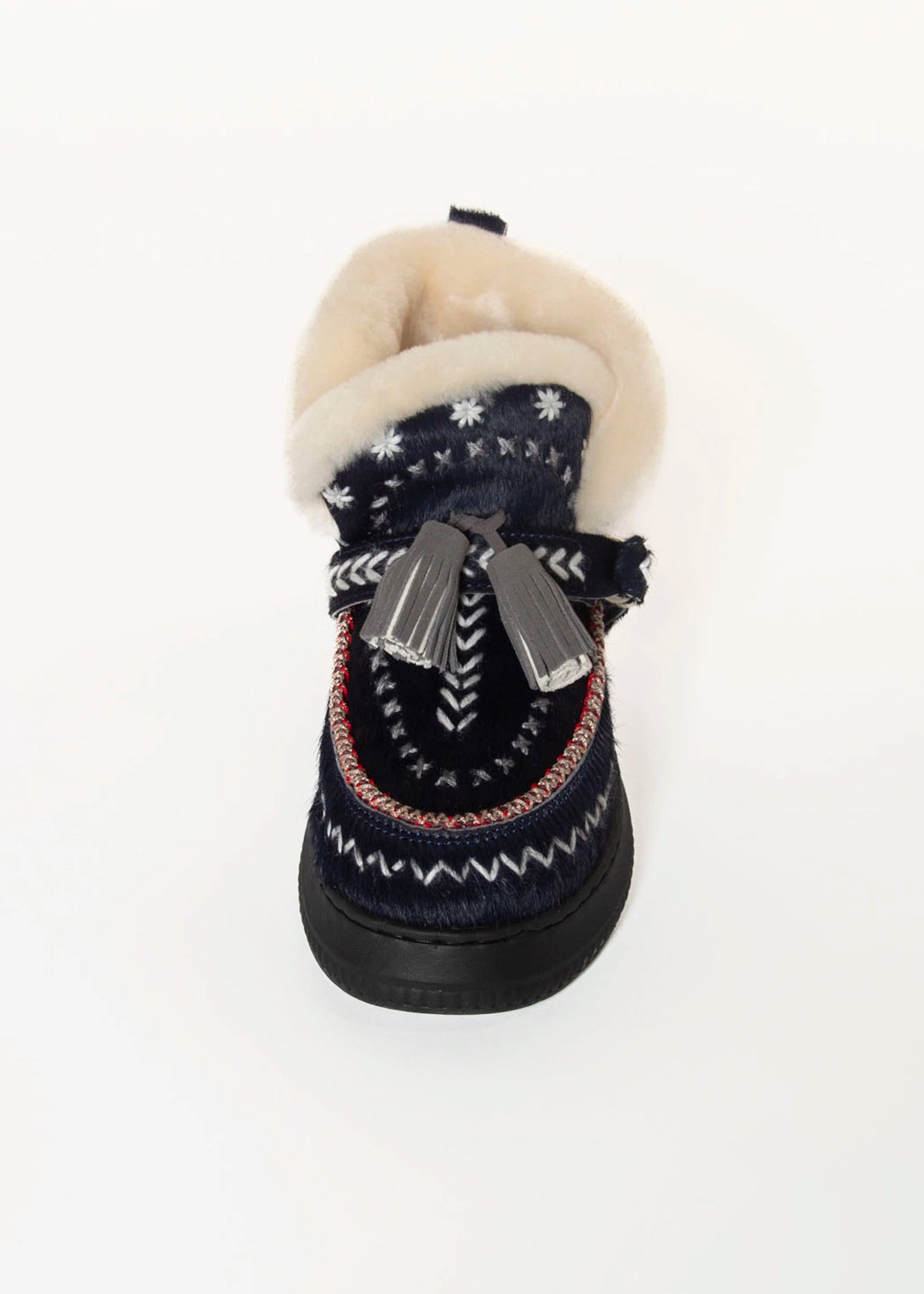 swatch_Navy shearling lined bootie