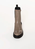 swatch_Taupe Patent lug sole chelsea boot shoes