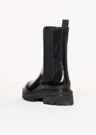 swatch_Black Patent lug sole chelsea boot shoes