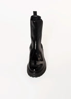 swatch_Black Patent lug sole chelsea boot shoes