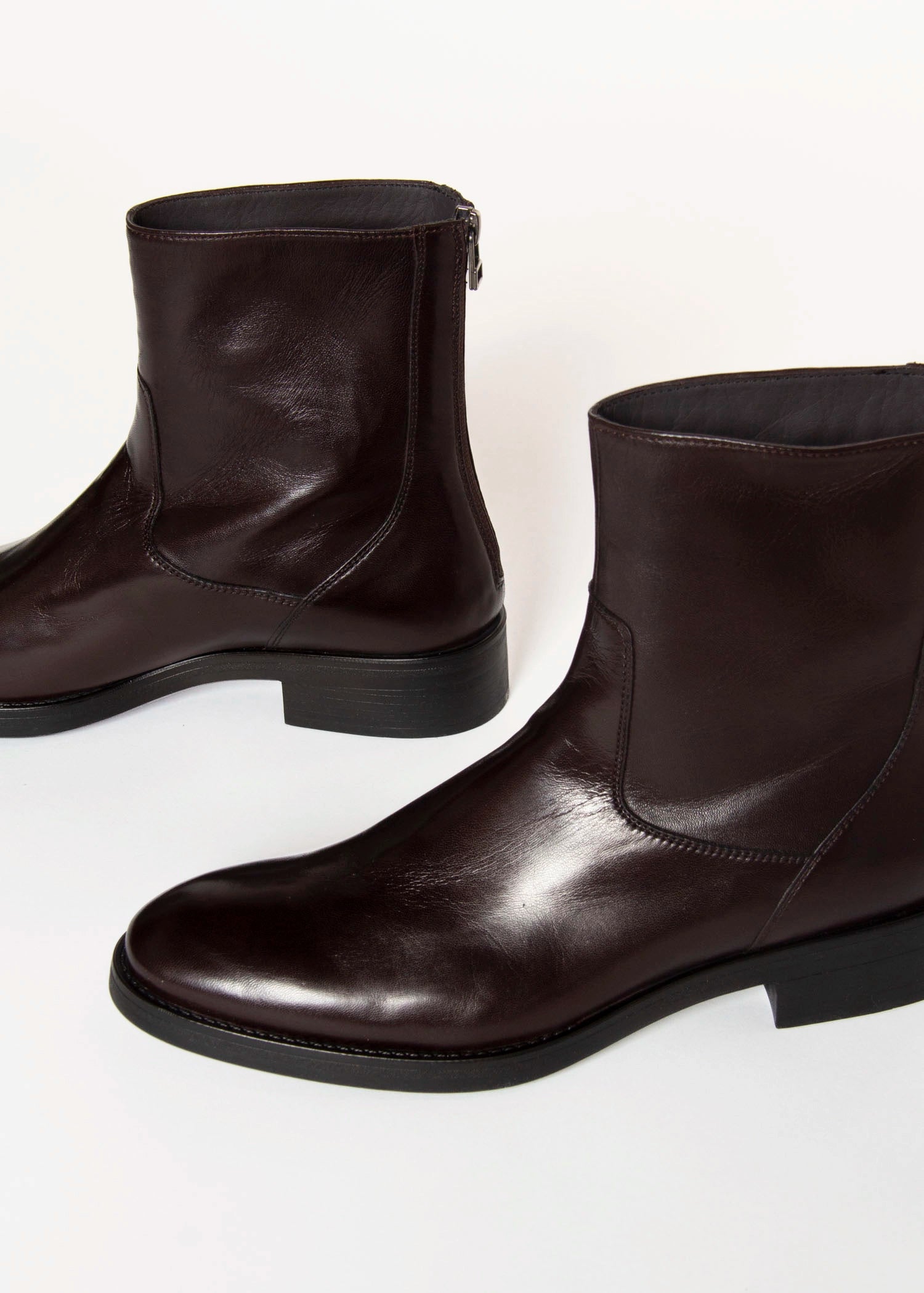 swatch_Dark Brown Leather ankle boot shoes