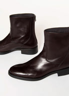 swatch_Dark Brown Leather ankle boot shoes