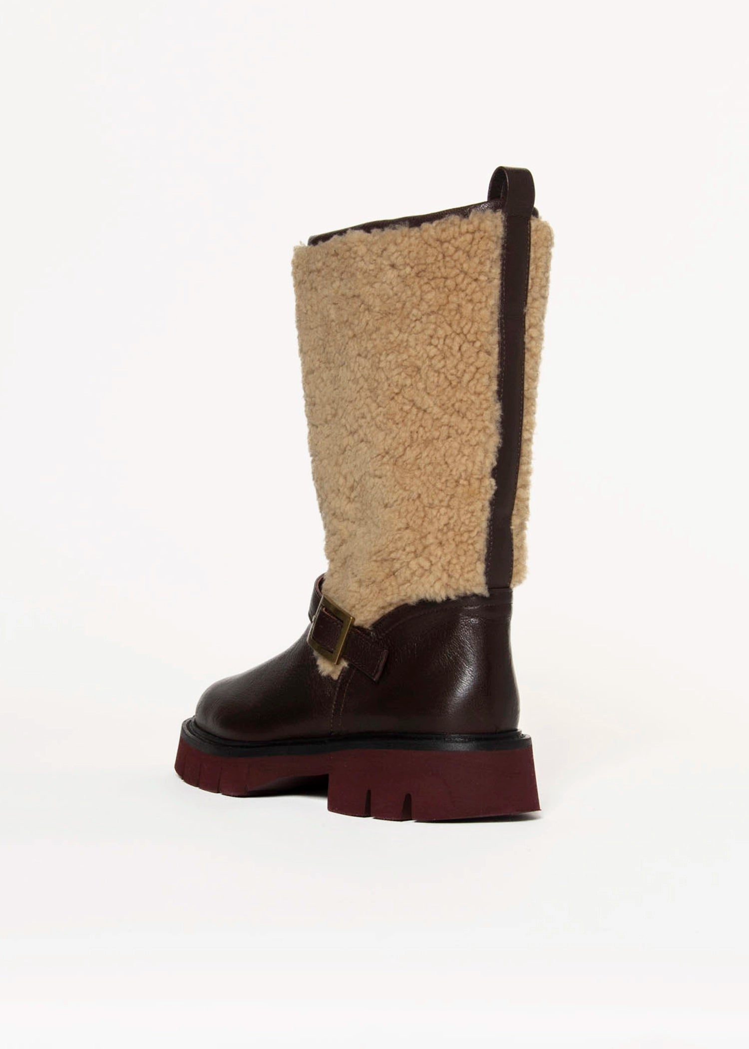 swatch_Natural/Brown shearling boot