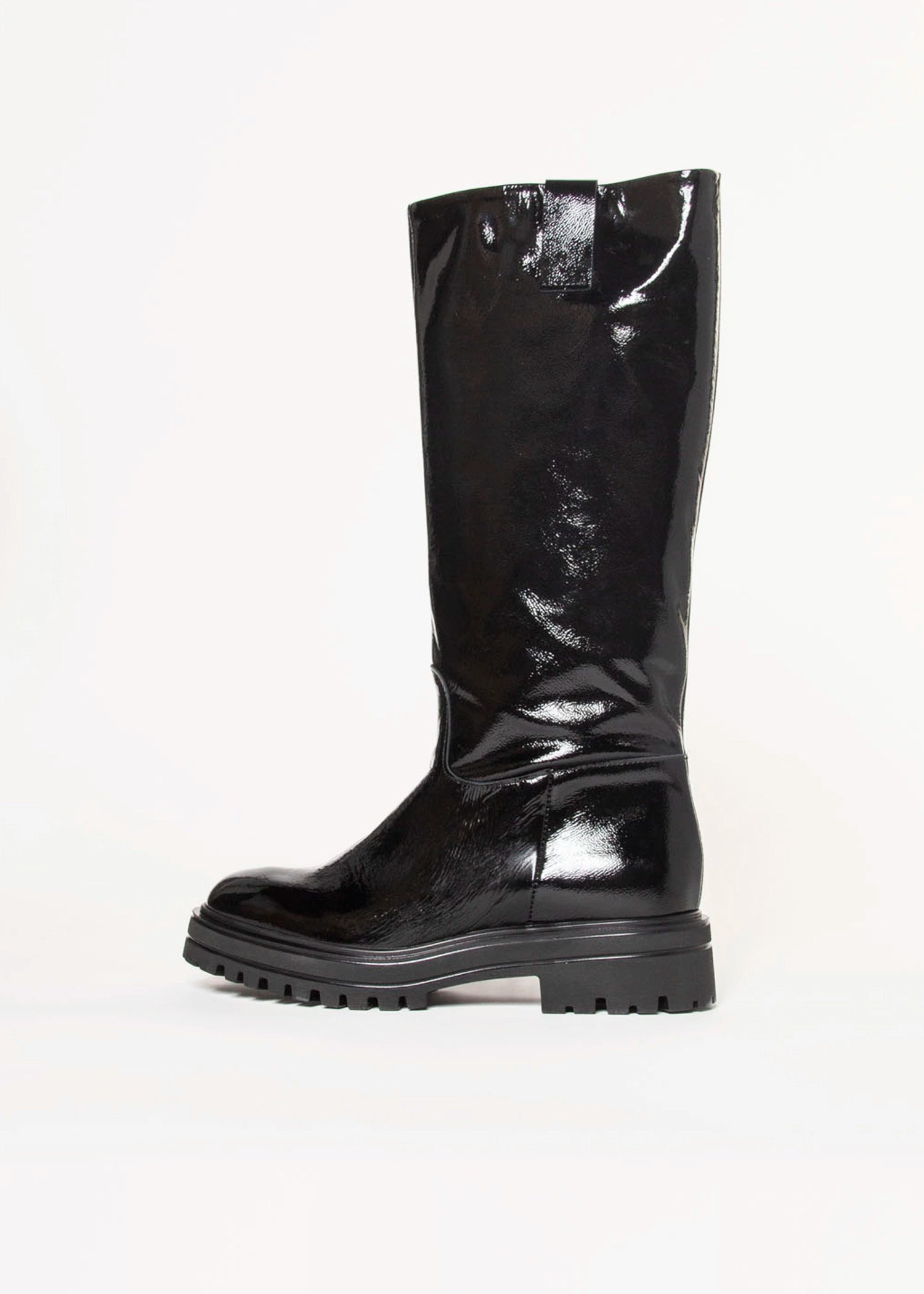 swatch_Black Patent lug sole riding boot