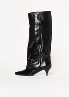 swatch_Black Patent fold over dress boot