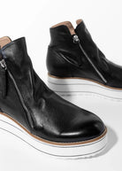 swatch_black leather nene platform boot ankle boots