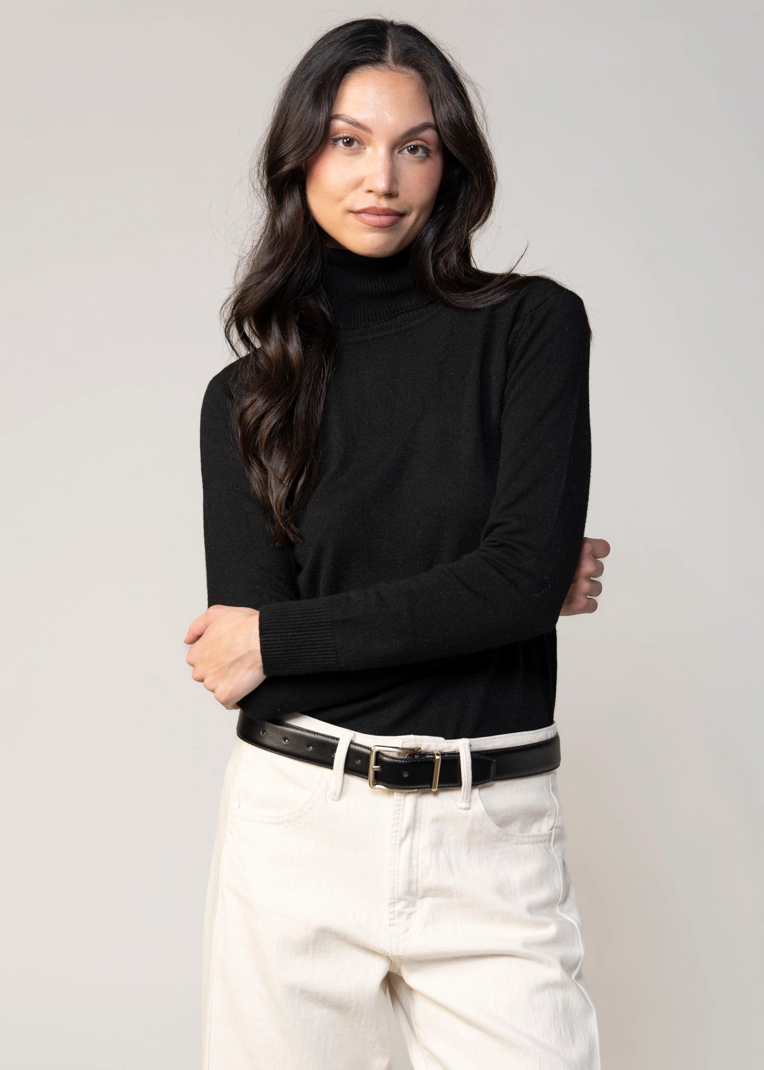 swatch_Black deluc silene turtleneck sweater