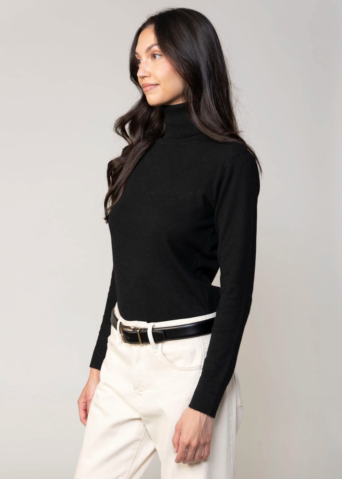 swatch_Black deluc silene turtleneck sweater
