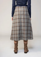 swatch_Grey plaid midi skirt