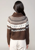 swatch_Brown/Ecru deluc cinnamon turtleneck sweater