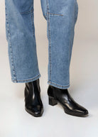 swatch_Black Leather l'idea italian leather heeled bootie