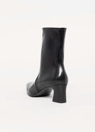swatch_Black Leather l'idea italian leather heeled bootie