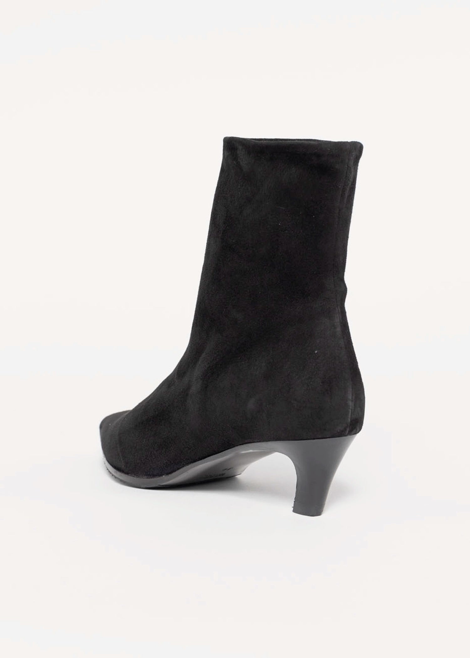 swatch_Black Suede l'idea italian suede pointed toe sock boot