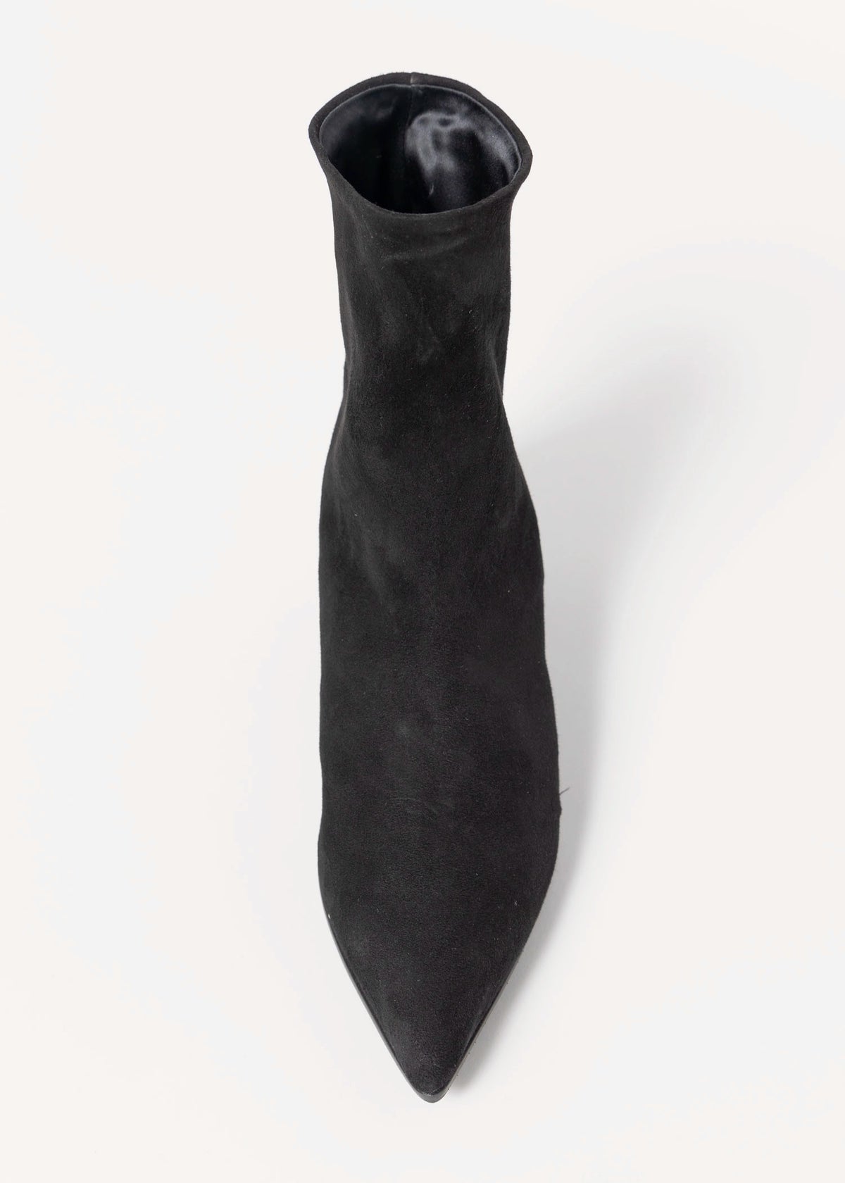 swatch_Black Suede l'idea italian suede pointed toe sock boot