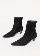 swatch_Black Suede l'idea italian suede pointed toe sock boot