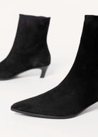 swatch_Black Suede l'idea italian suede pointed toe sock boot