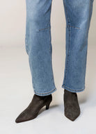 swatch_Anthracite Suede l'idea italian suede pointed toe sock boot