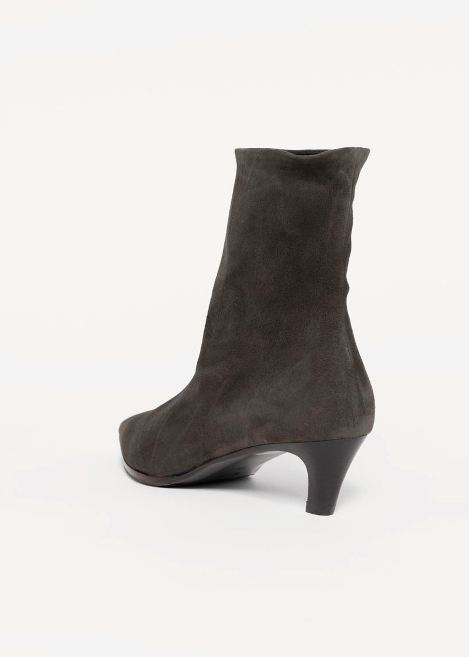 swatch_Anthracite Suede l'idea italian suede pointed toe sock boot