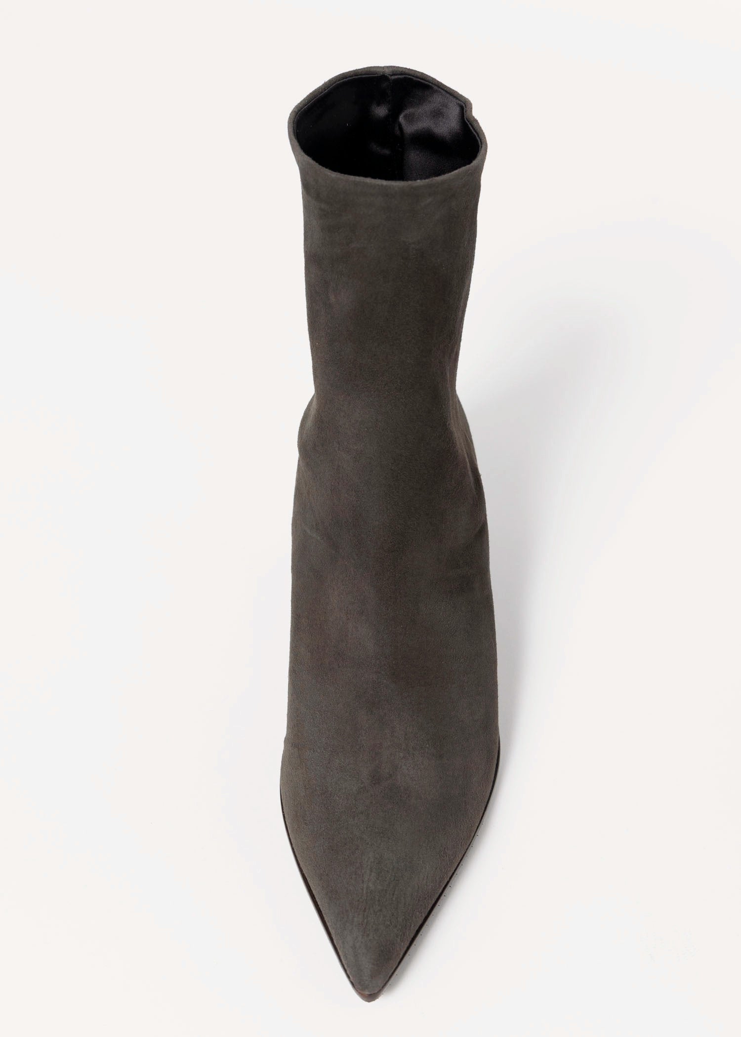 swatch_Anthracite Suede l'idea italian suede pointed toe sock boot