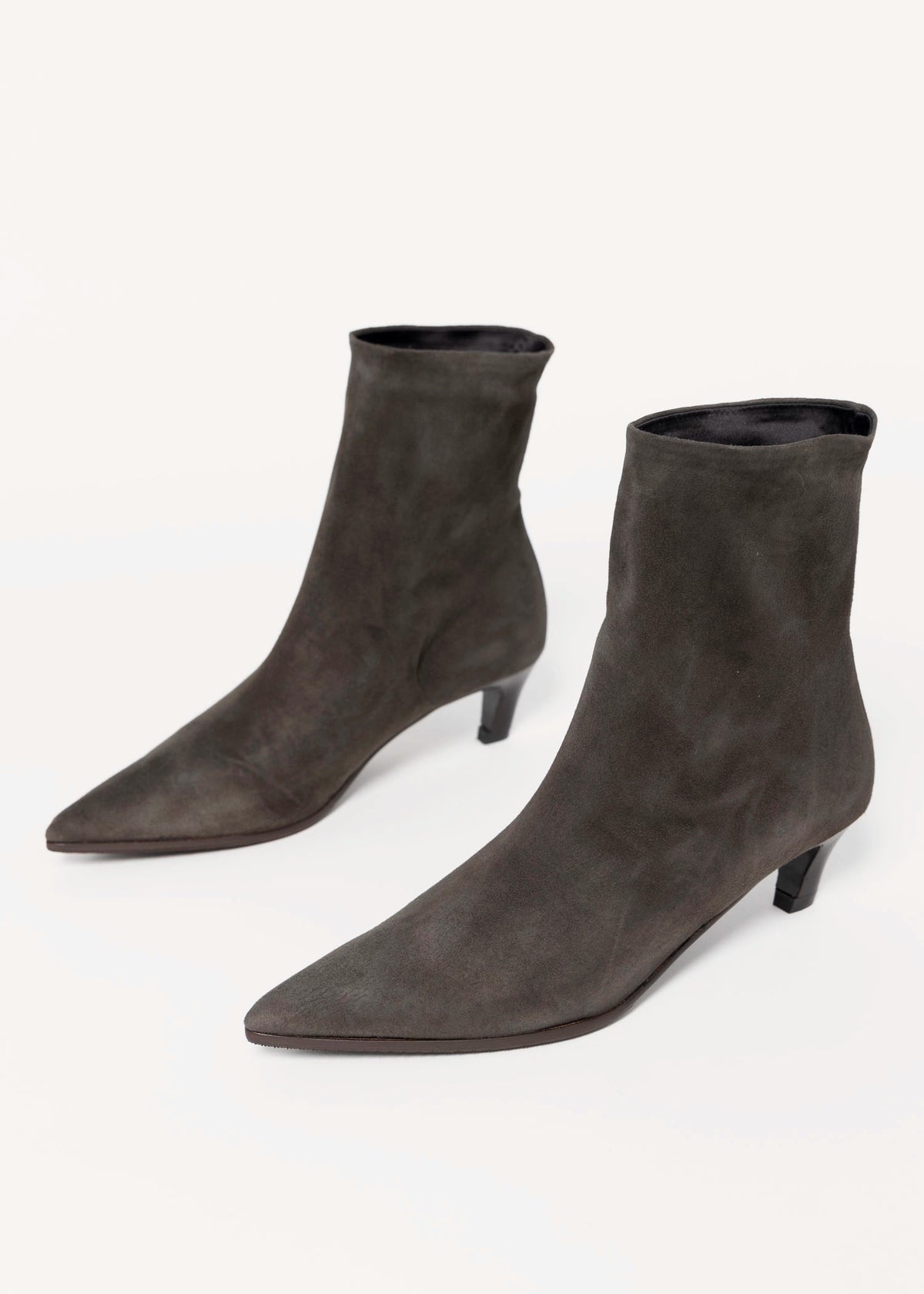 swatch_Anthracite Suede l'idea italian suede pointed toe sock boot