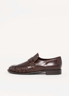 swatch_Oak Leather l'idea italian leather ruched loafer