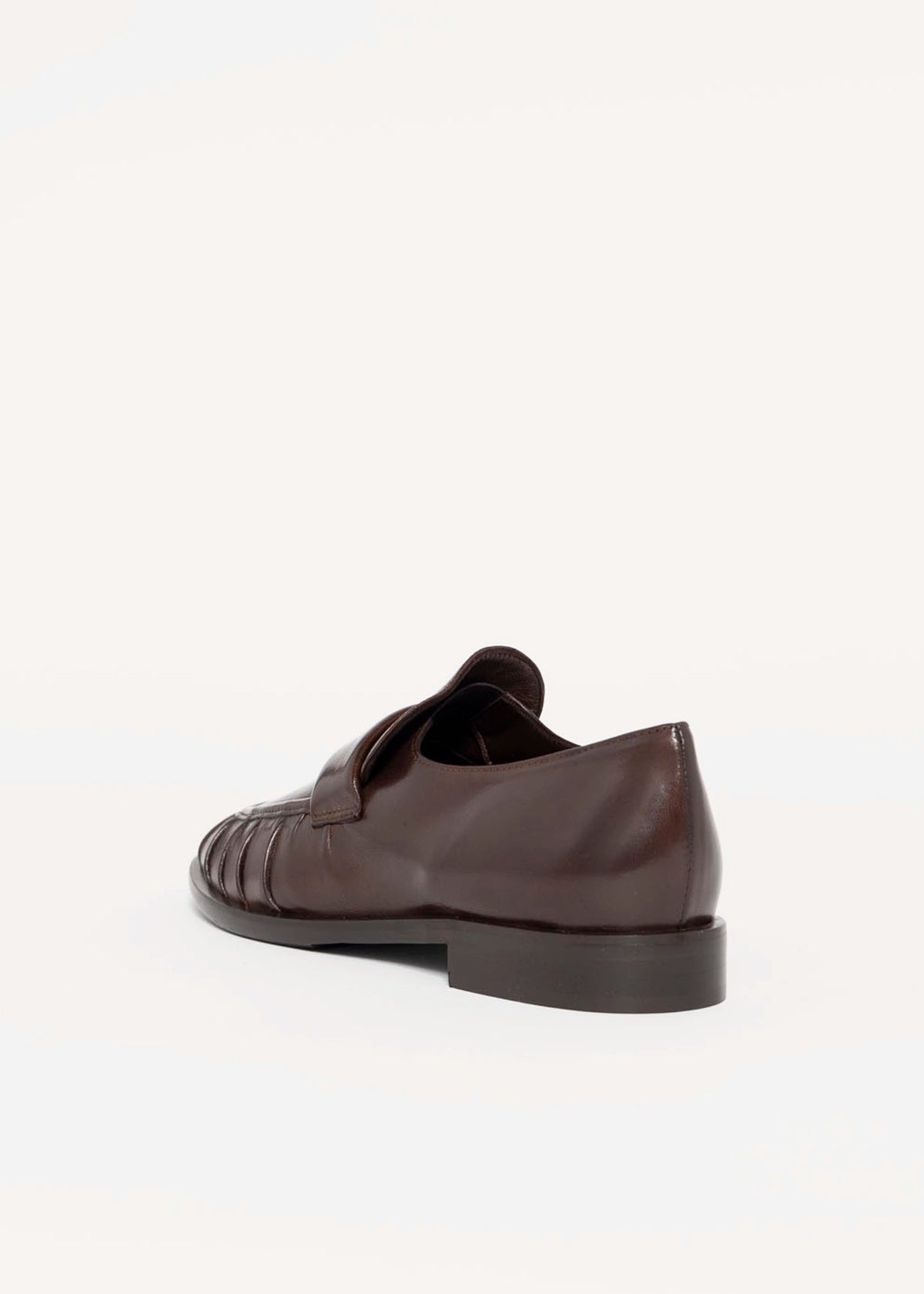 swatch_Oak Leather l'idea italian leather ruched loafer