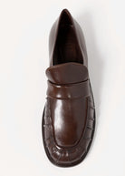 swatch_Oak Leather l'idea italian leather ruched loafer