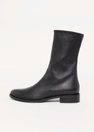 swatch_Black Leather l'idea italian leather sock boot